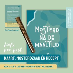Wenskaart — Mosterd na de maaltijd